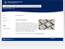 Tablet Screenshot of infoservice.rfh-koeln.de